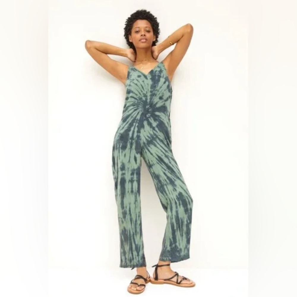 Anthropologie Cloth & Stone Tie-Dye Wide-Leg Jumpsuit Size XS